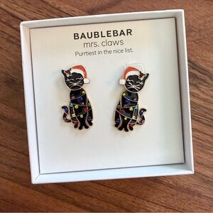 SUGARFIX by BaubleBar Black Cat in a Hat Earrings | NWT